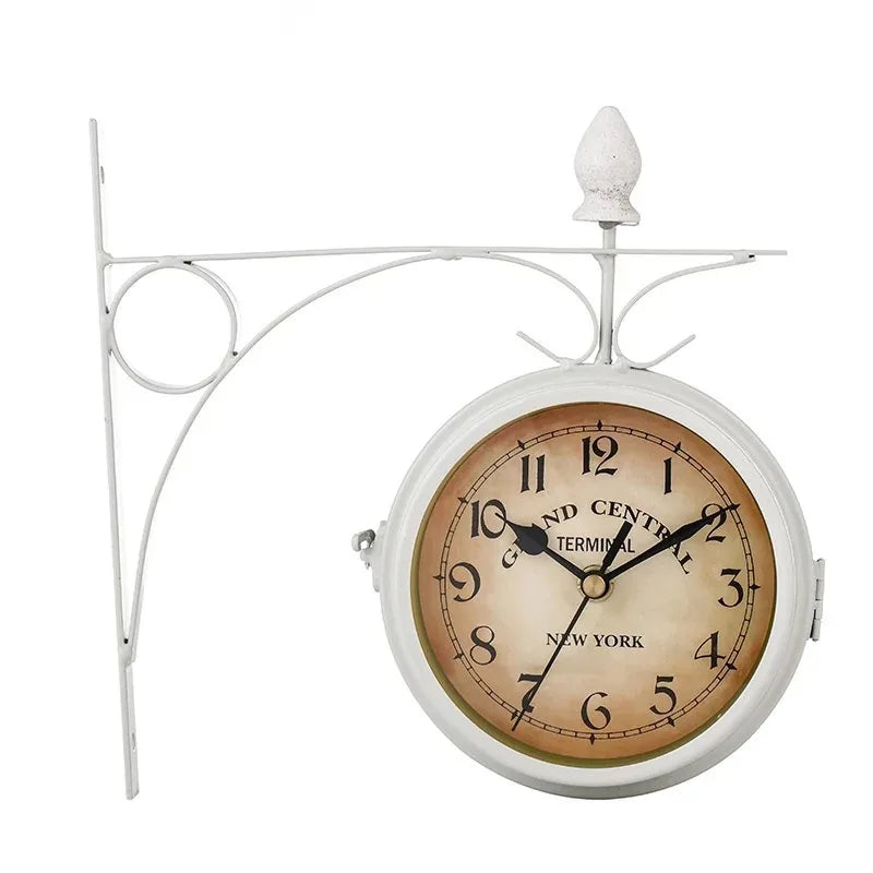 RetroTime – Reloj de Pared Vintage de Doble Cara
