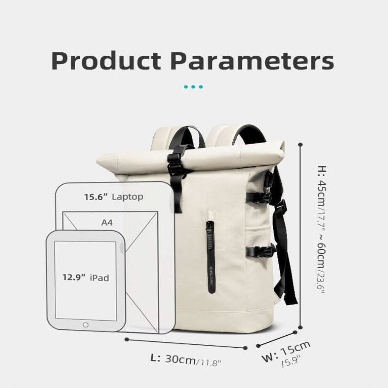 Mochila enrollable y expandible AeroTrail con compartimento para portátil para quienes se desplazan a diario