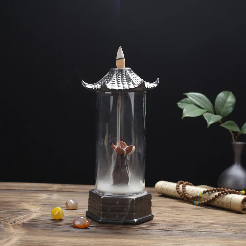 Quemador de incienso con cascada Zen Serenity para meditación