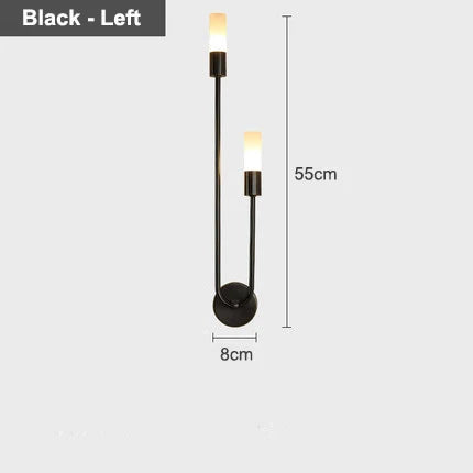 Aurora fekete és arany fali lámpák G9 beltéri világítással