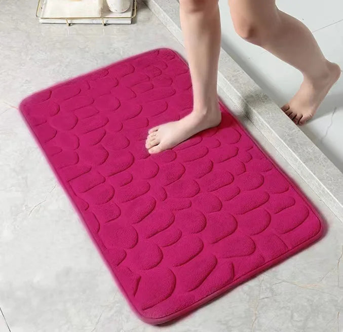 Tapis de bain antidérapant à relief géométrique