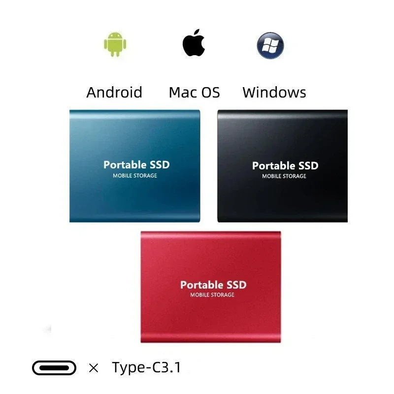 PulseFlow SpeedPro 2TB USB C 3.1 SSD High Speed Storage