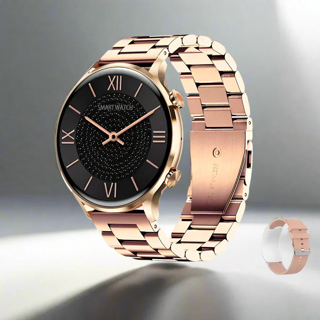 Lynx AMOLED Smartklocka – HD-skärm, Bluetooth-samtal, Fitness Tracker, IP68 Vattentät