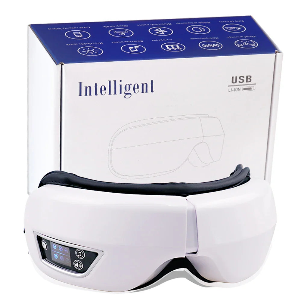 Eye Massager - 6D Airbag Compression - Bluetooth Music - 4 Modes - 1200mAh