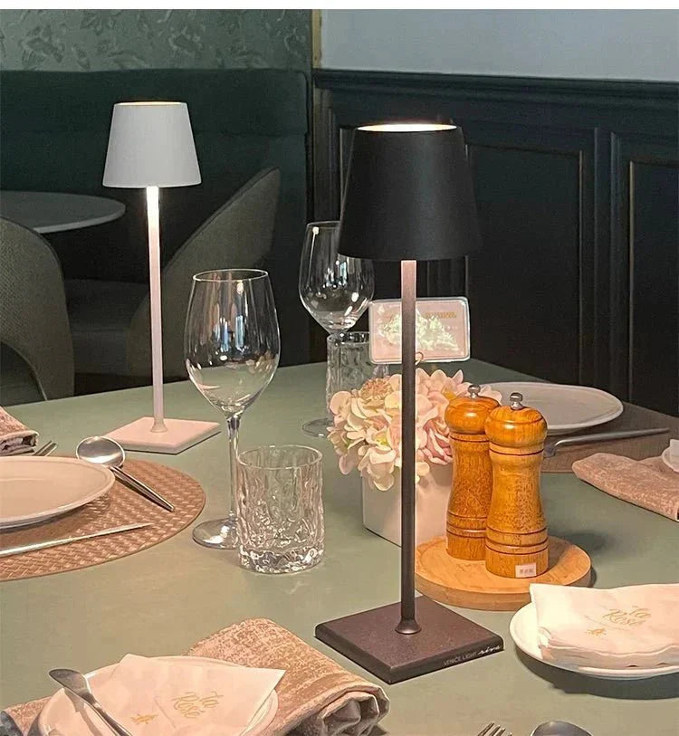 Lampe de table rechargeable sans fil - Lampe design minimaliste japandi