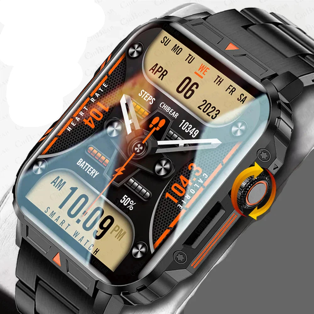 阿波罗 2024 军用智能手表 – 蓝牙通话，健身追踪器及 IP68 防水