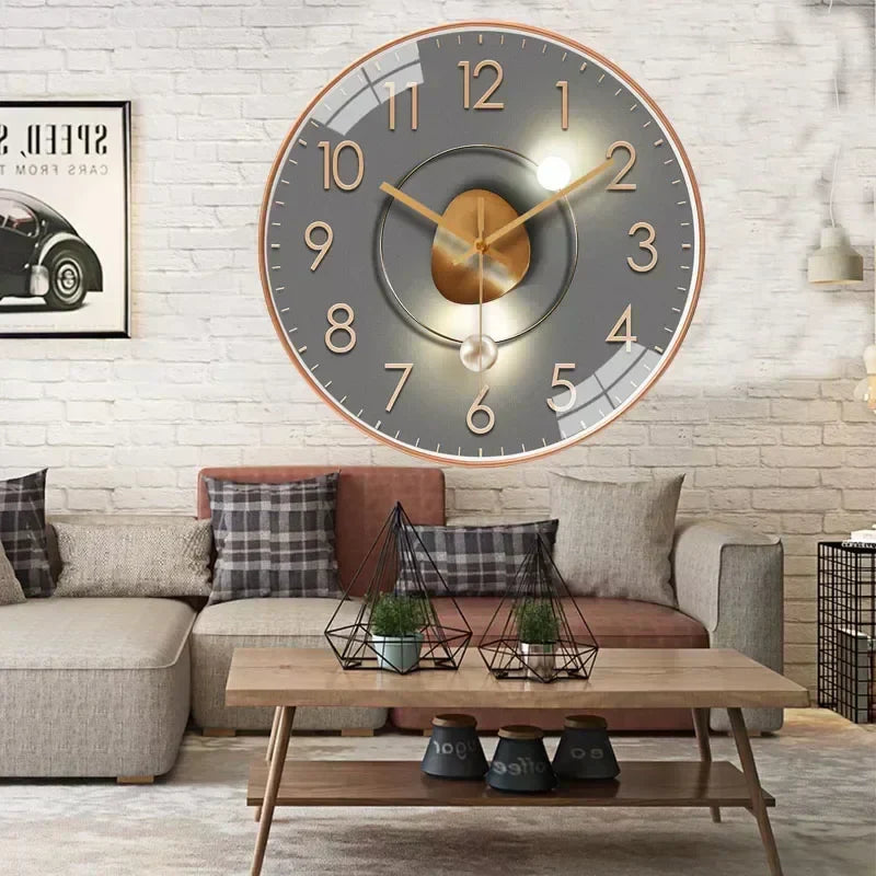 Reloj de Pared Clásico Silencioso AeroTime, Sin Tictac, para Dormitorio y Oficina