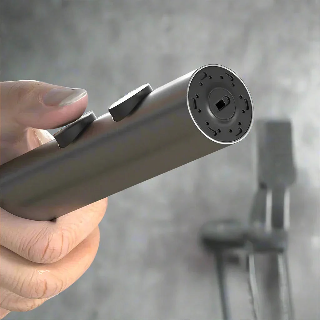 Elegantni Sara sivi tuš set – LED digitalni mikser sa zidnim sustavom za kadu