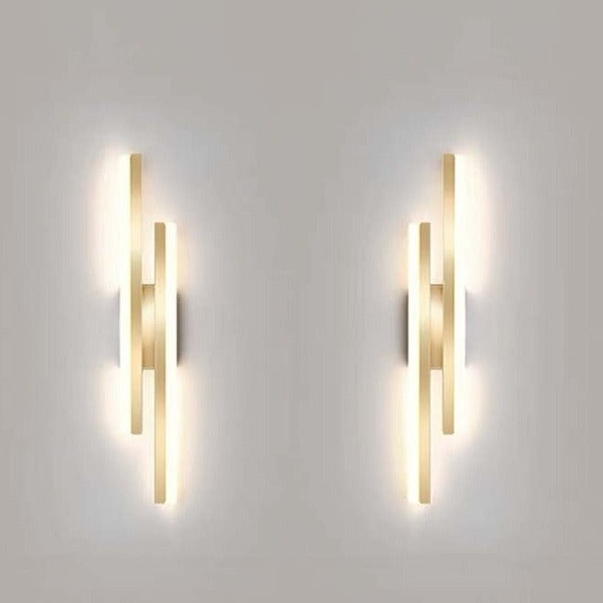 Moderne LED-væglampe – lange lyssprosser