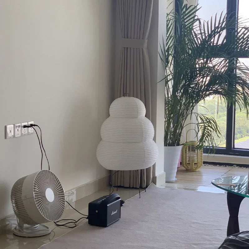 Kairo japansk rispapper skrivbordslampa med justerbar dimning