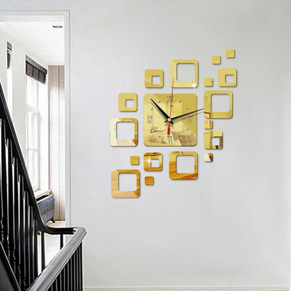 MirrorCraft - Reloj de pared acrílico cuadrado