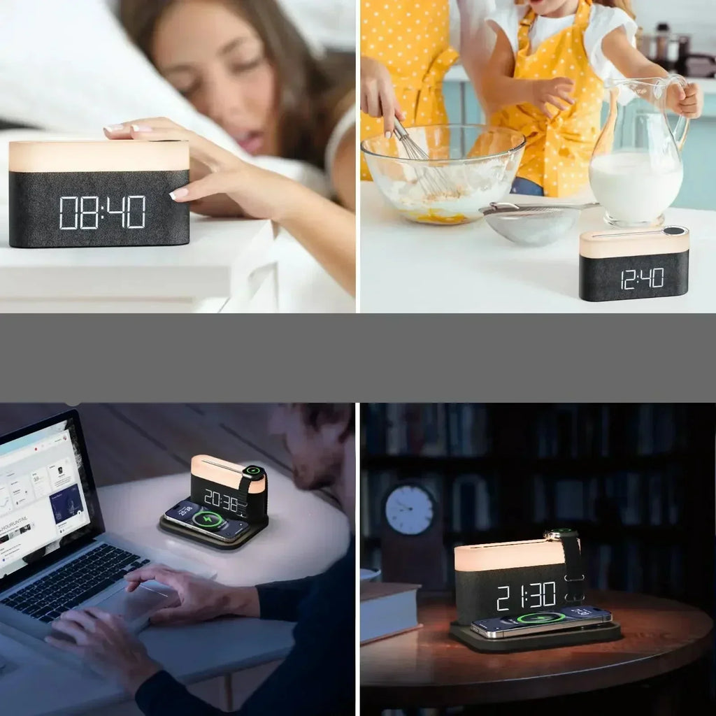 Lunara | Pad Pengecas Tanpa Wayar 15W Dengan Lampu Malam Untuk iPhone Dan Samsung | Orntli