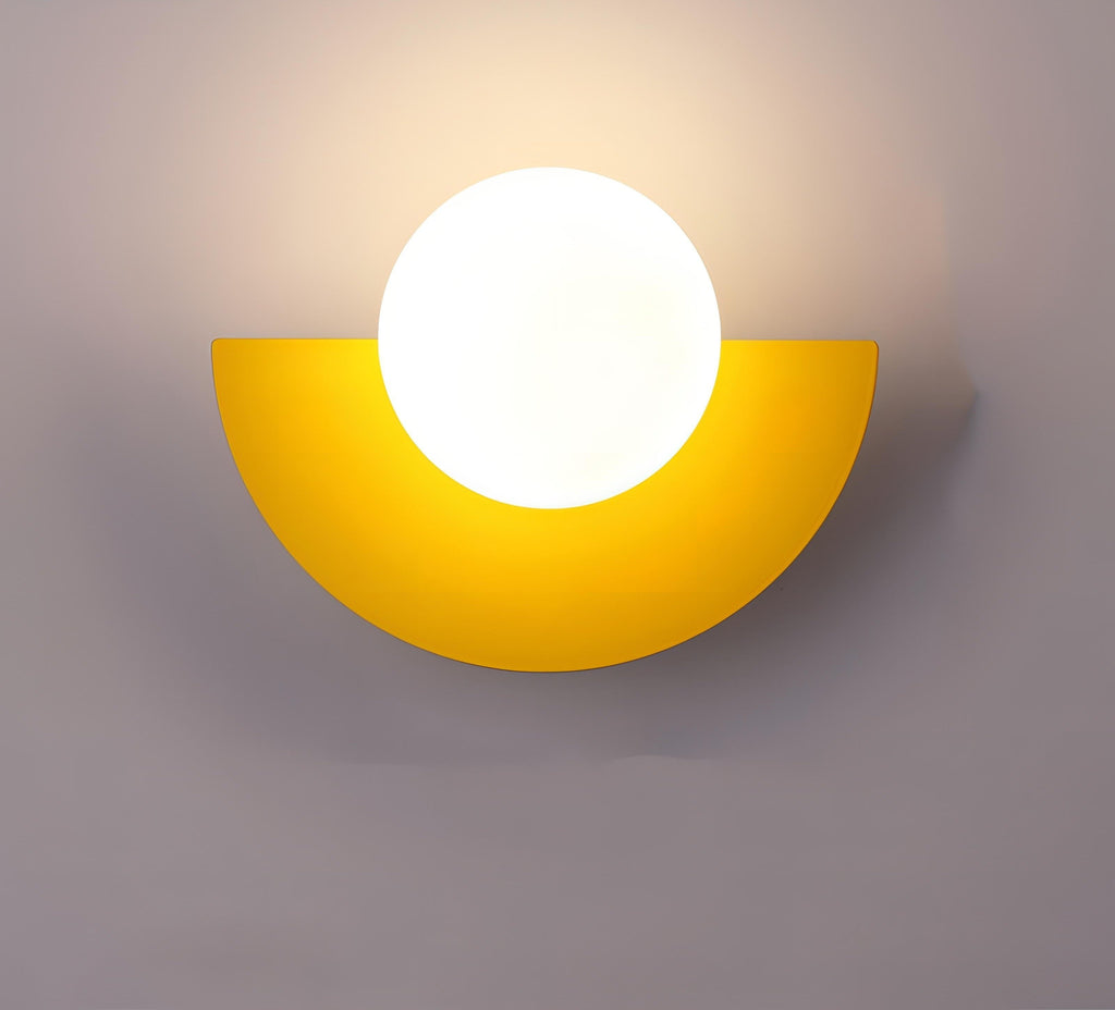 Asterra Semi Circular Wall Lamp In Six Contemporary Colors