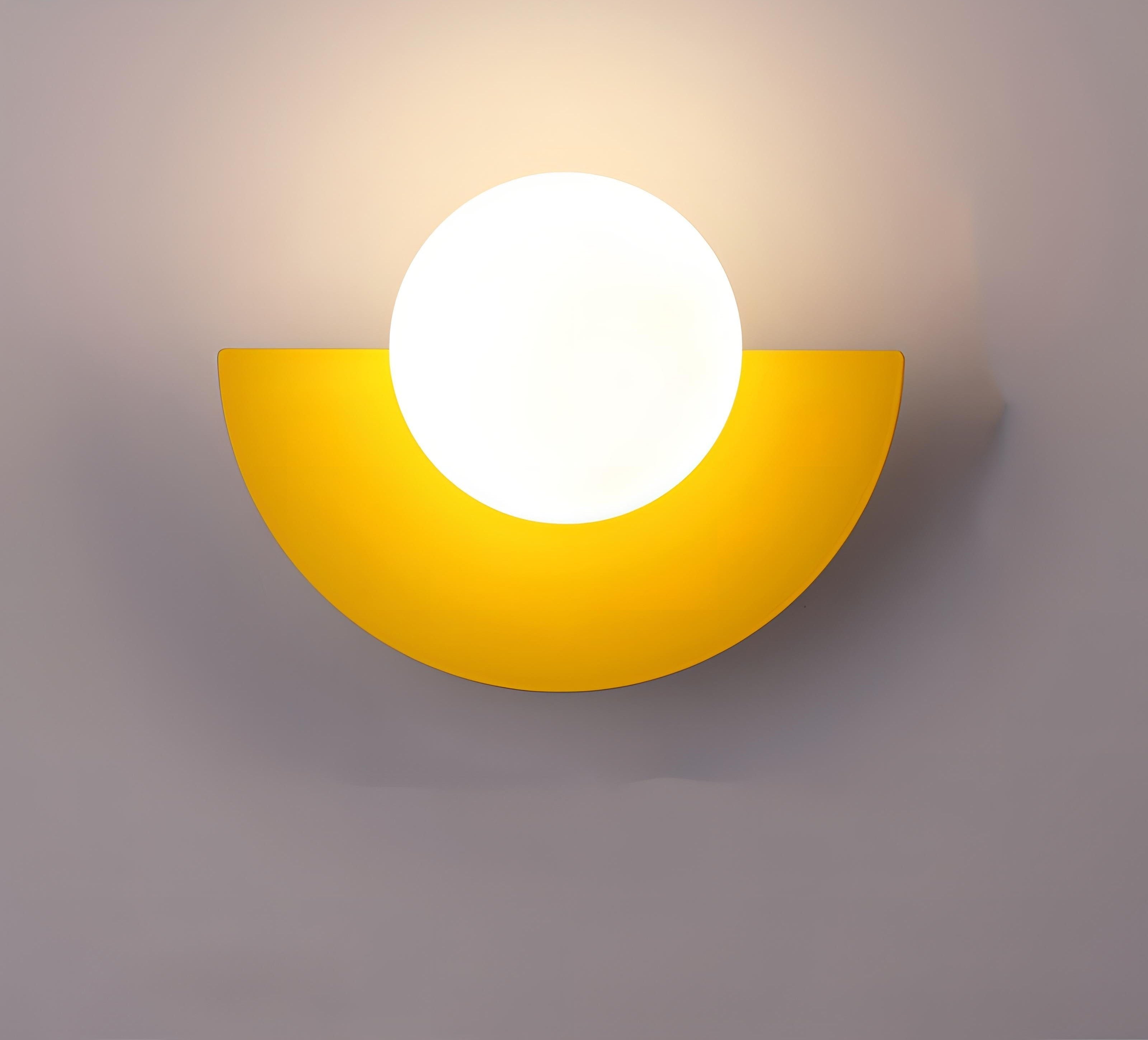 Asterra Semi Circular Wall Lamp In Six Contemporary Colors