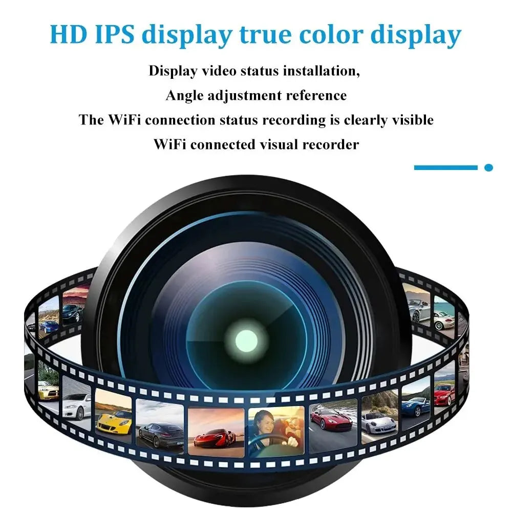 1080P WiFi Dubbele Dashboardcamera met Voor- en Binnenzijde IR Nachtzicht en Lusopname