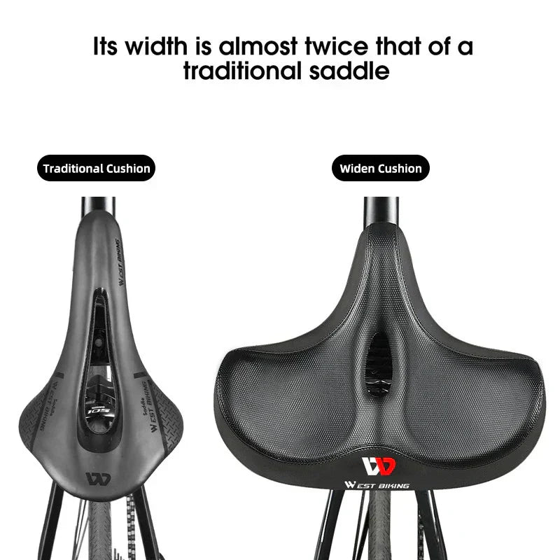Breiter Ergonomischer Sattel für Mountainbike, E-Bike und Stadtrad Komfort