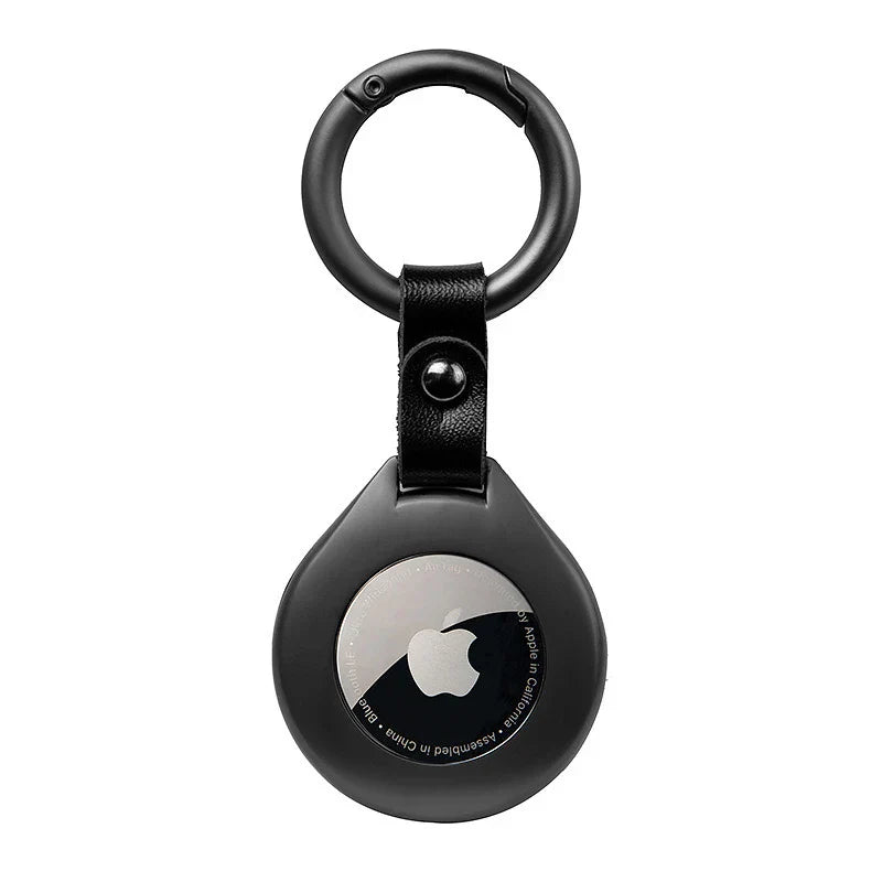 Étui protecteur pendentif en cuir et métal LumenForge pour Apple AirTags