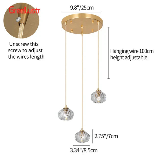 Lampu Gantung Kristal Nordic