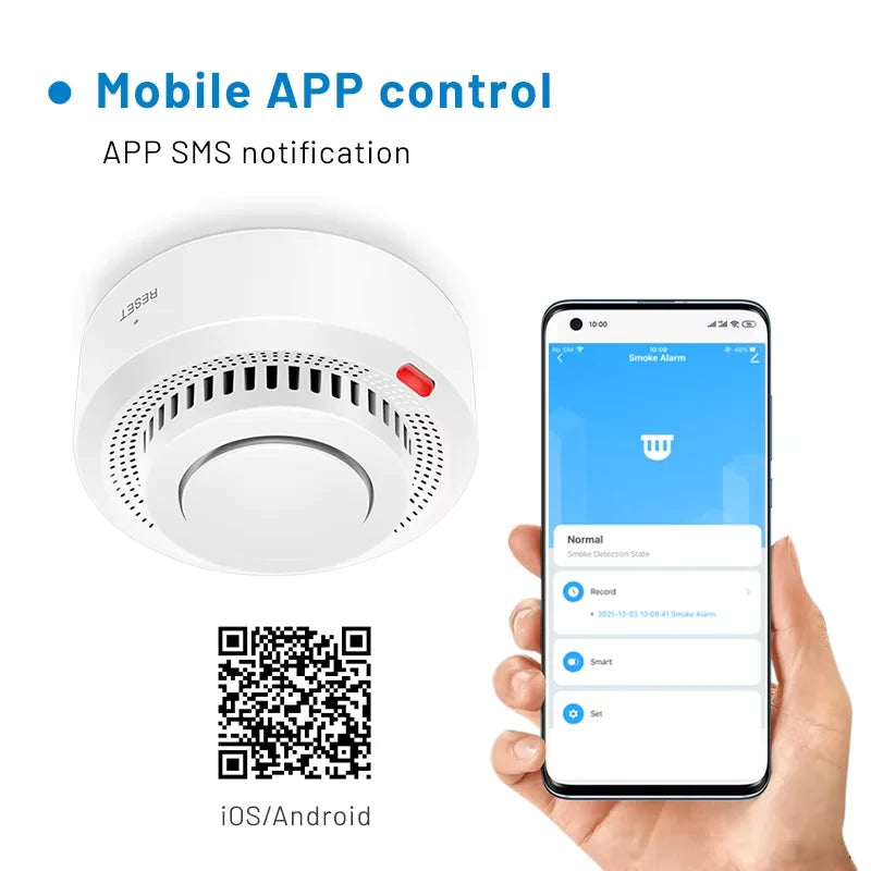 NovaGuard 智能 WiFi 烟雾探测器 火灾报警器 85分贝 SafeSense