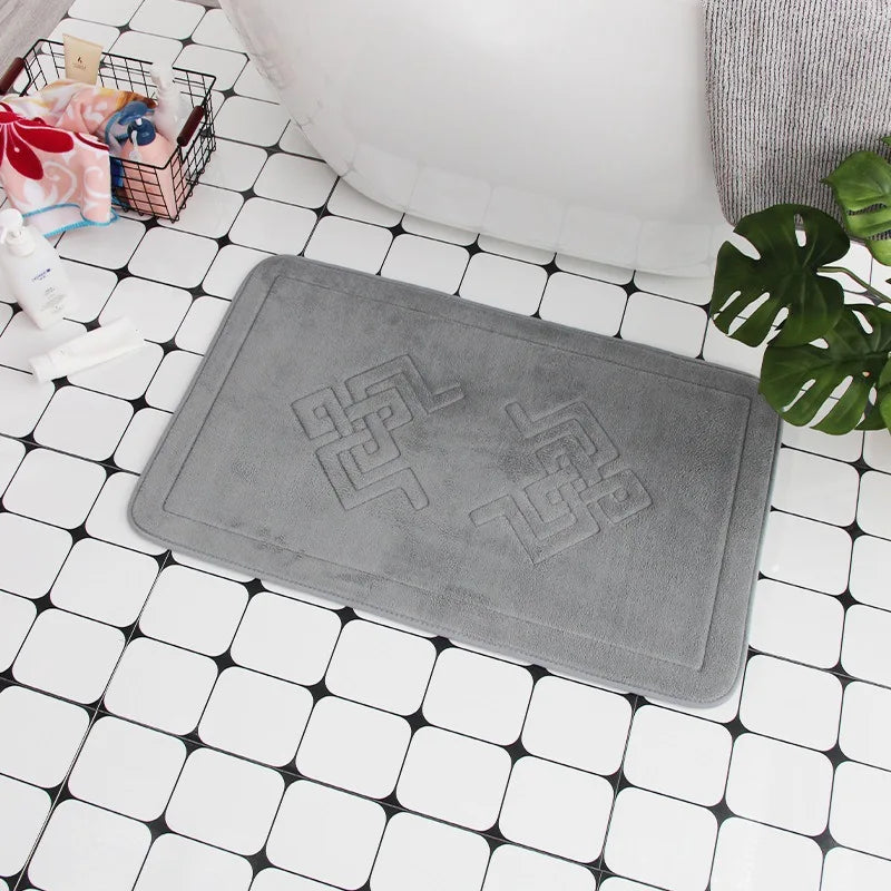 Alfombrilla de baño antideslizante con relieve de adoquines para baño