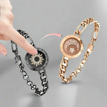 Sun and Moon totwoo Love Bracelets,Long Distance Relationship touch Li orntli Sun and Moon totwoo Love Bracelets,Long Distance Relationship touch Li orntli