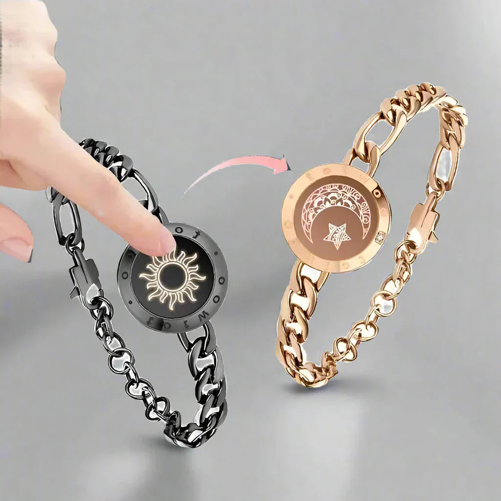 Nap és Hold totwoo Szeretet Karkötők, Hosszú Távú Kapcsolat Érintés Világító és Vibráló Karkötők Pároknak, Ajándékok