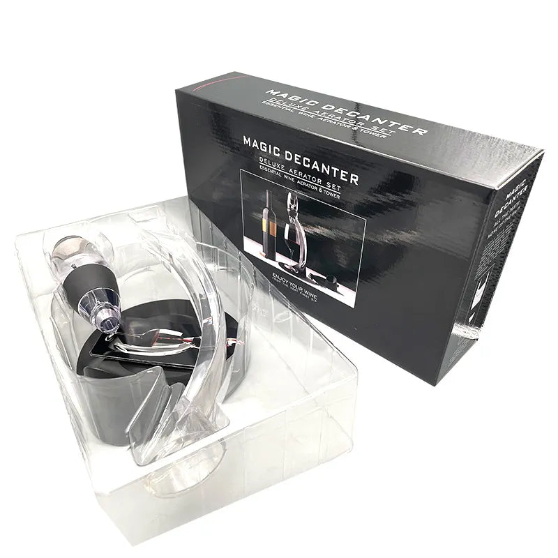 Set Aerator Wain AeroWine Dengan Penapis, Decanter, Penitis, Penyebar Berdiri