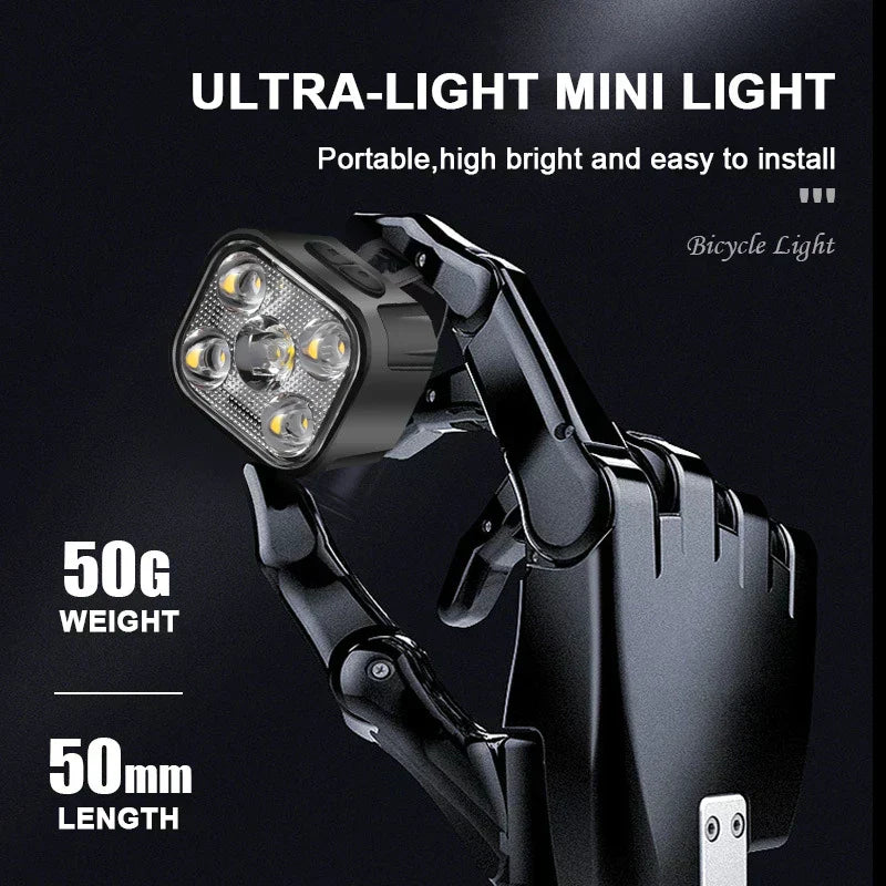 Dobíjecí světla na kolo - USB-C - 350 lumenů přední - vodotěsnost IPX65 - 8 a 12 režimů