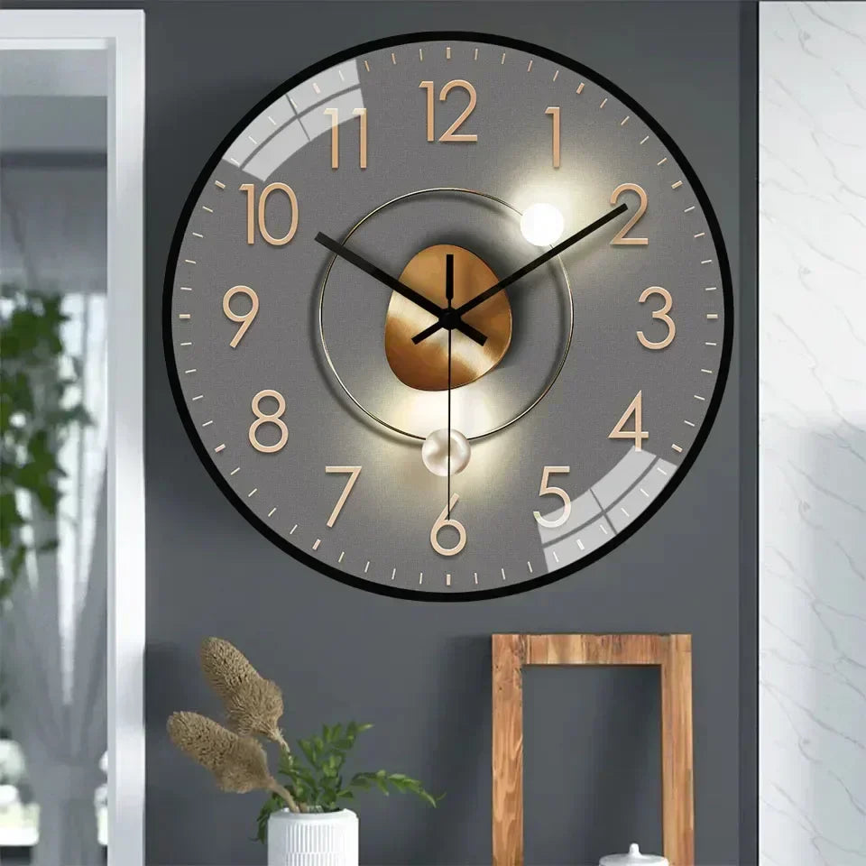 Reloj de Pared Clásico Silencioso AeroTime, Sin Tictac, para Dormitorio y Oficina