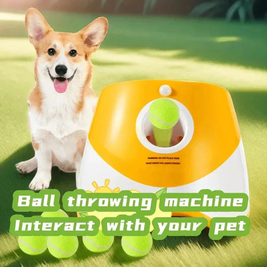 PawPulse automatischer Ballwerfer für Hunde – wiederaufladbares USB-Spielzeug mit einstellbarer Wurfweite
