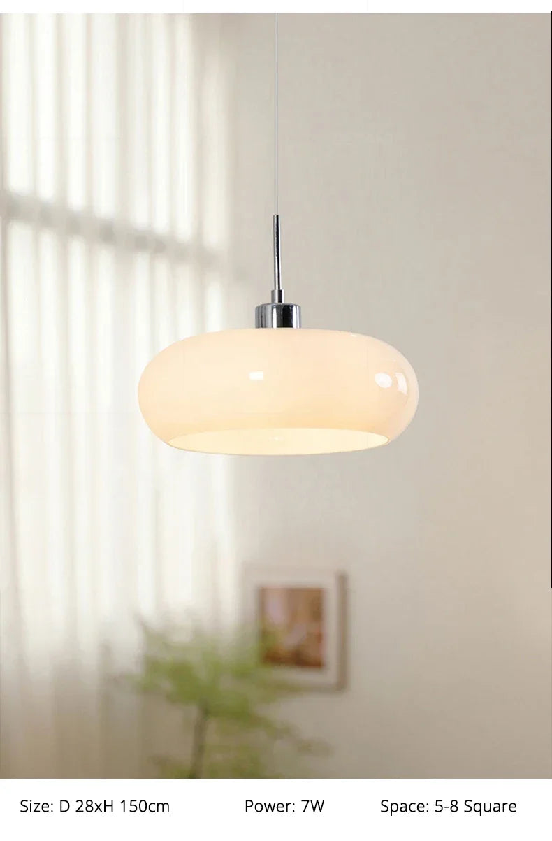 Aurora üveg éjjeli függeszték lámpa fehér vagy narancssárga árnyalattal