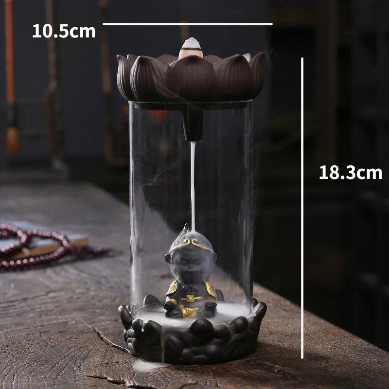 Quemador de incienso con cascada Zen Serenity para meditación