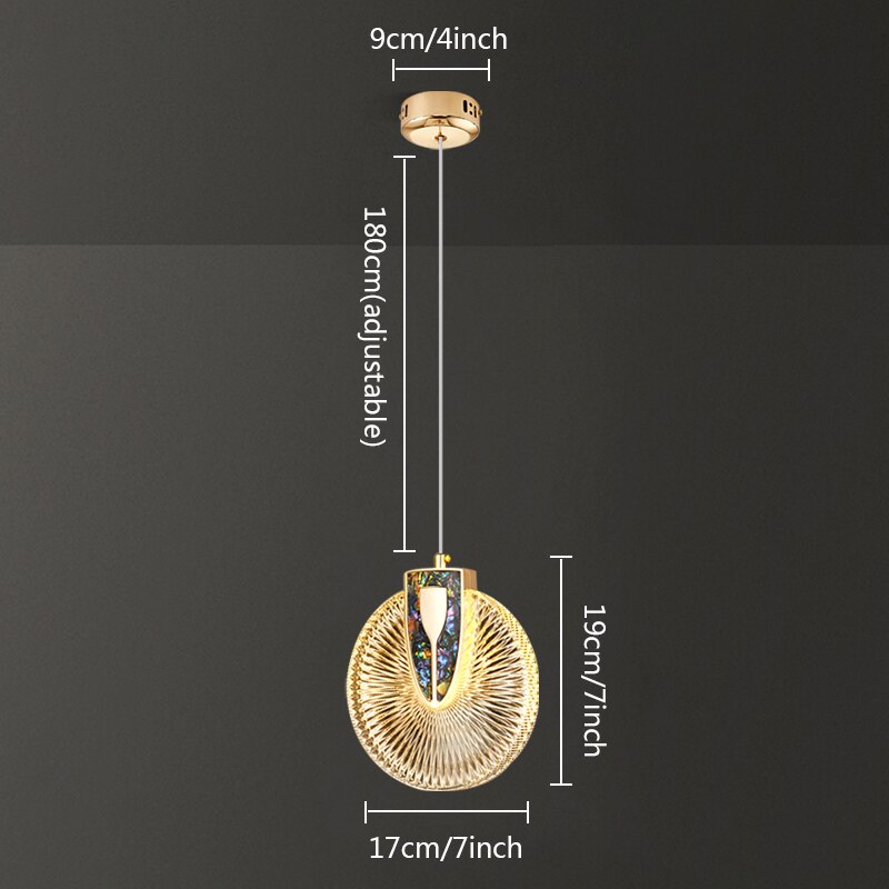 DUN Luxus Arany LED Függeszték Kör Alakú Kristály Csillár Lámpa