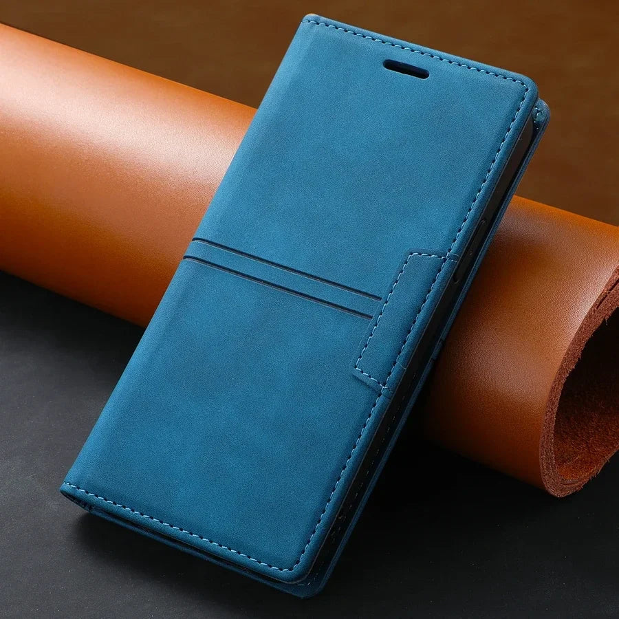 Custodia a portafoglio in pelle Aurora con flip per telefono Google Pixel