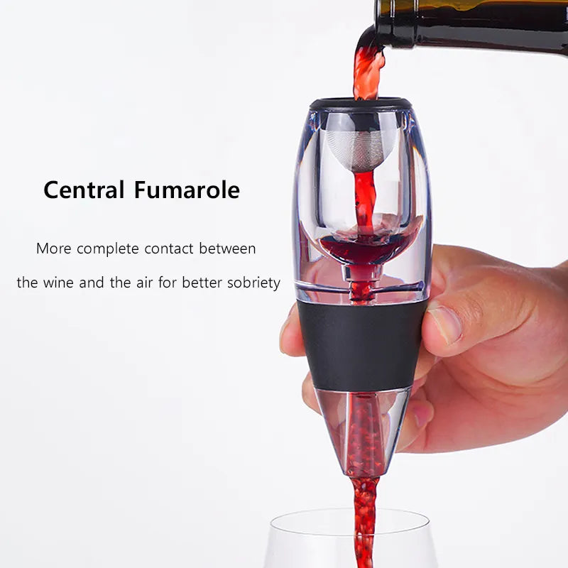 Set Aerator Wain AeroWine Dengan Penapis, Decanter, Penitis, Penyebar Berdiri