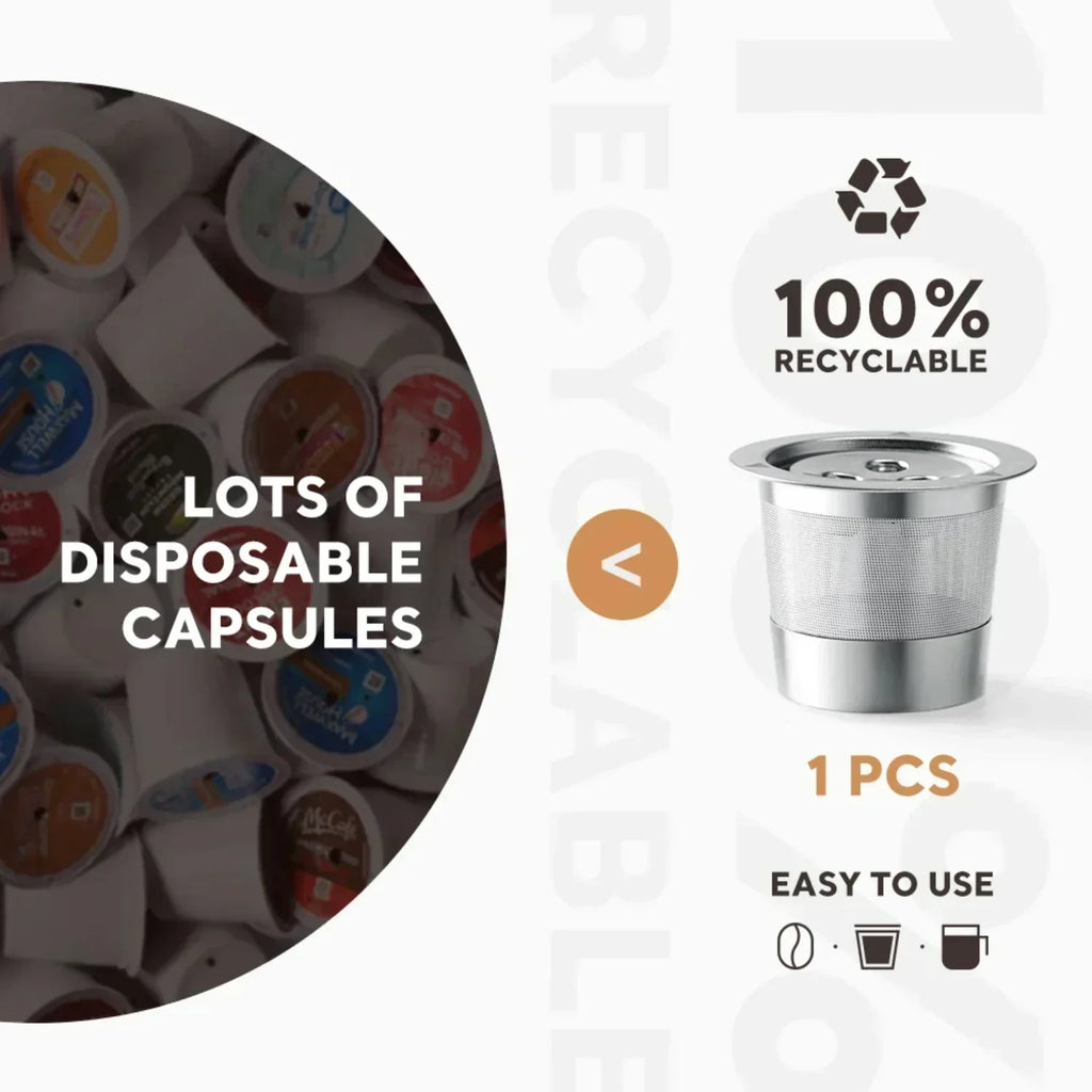 Filtri riutilizzabili per capsule caffè K-Cup in acciaio inox per macchine Dual Brew Pro
