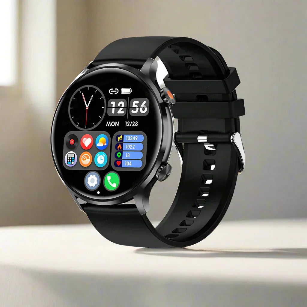 Lynx AMOLED Smartklocka – HD-skärm, Bluetooth-samtal, Fitness Tracker, IP68 Vattentät