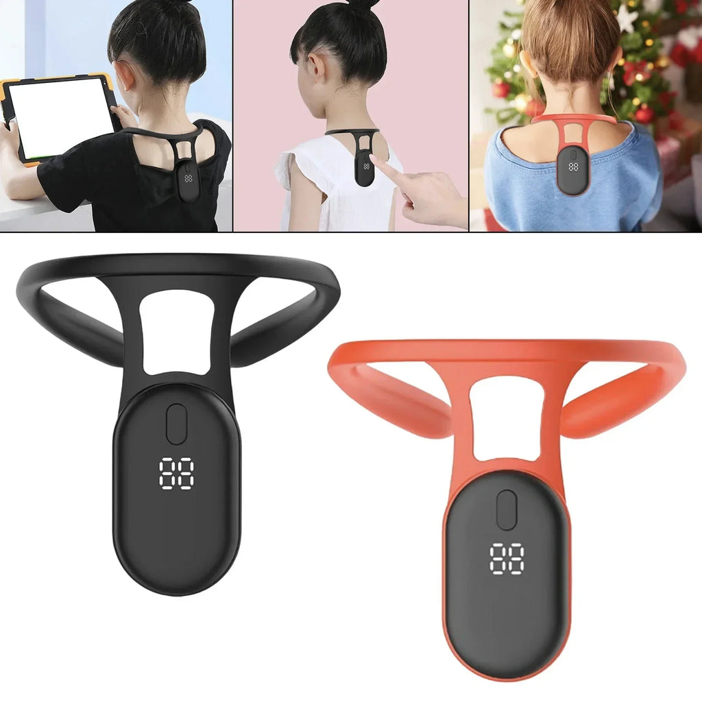Chytrý připomínač držení těla - mikro-vibrační upozornění - silikon vhodný pro styk s potravinami - USB dobíjecí - černý