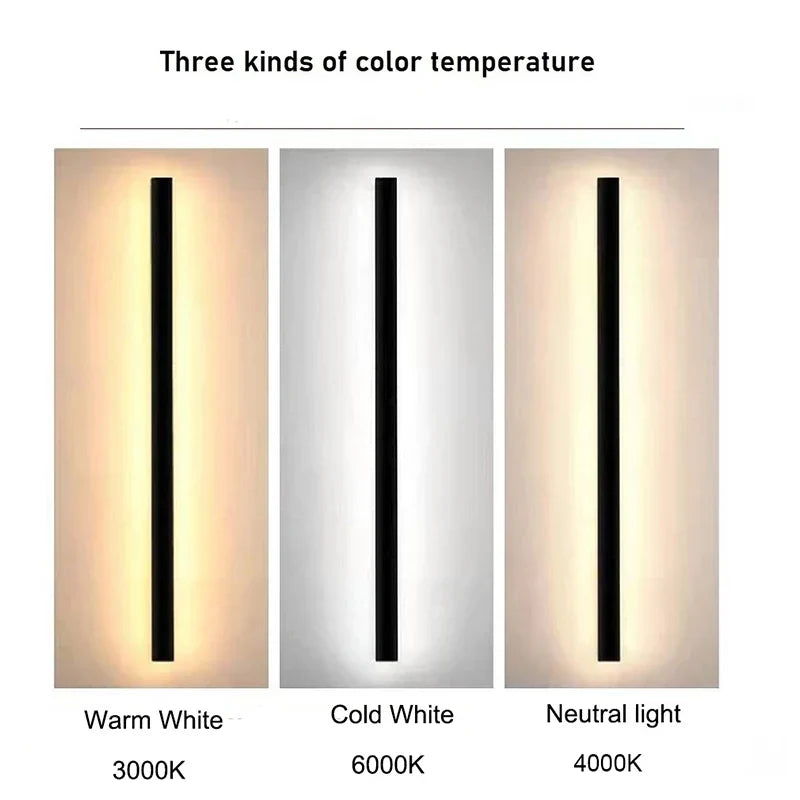 Applique murale extérieure LED moderne étanche IP65 pour villa, porche, jardin, patio, lampe murale, résistante à la pluie pour garage et usage extérieur