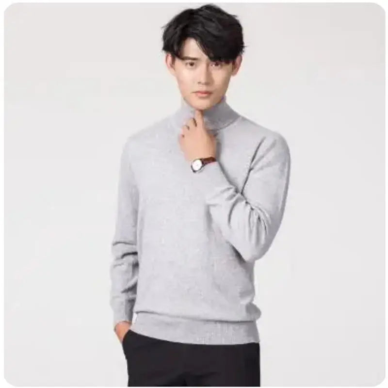 Suéter de cuello alto de cachemira Elliot – Calidez de lujo para hombres | Otoño e invierno 2023