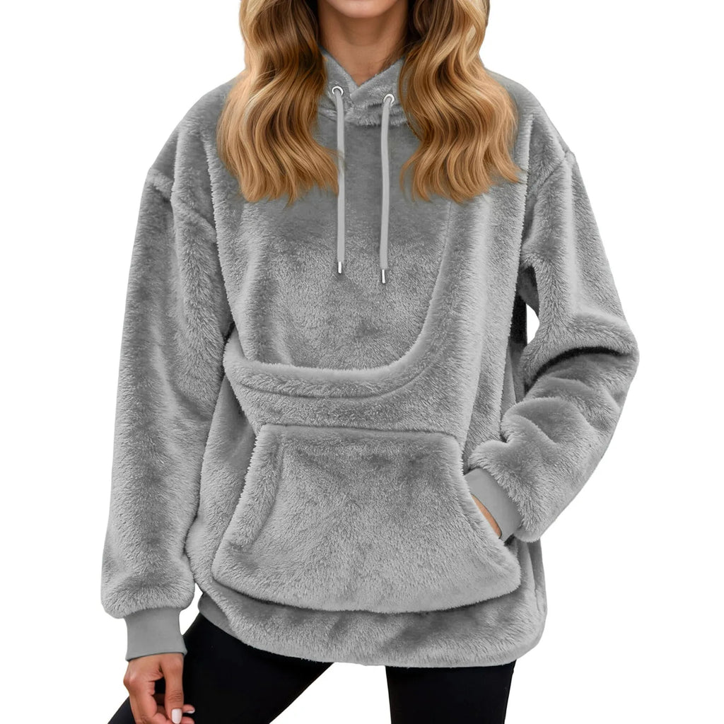 Fleece Hoodie with Front Pet Carrier Pocket