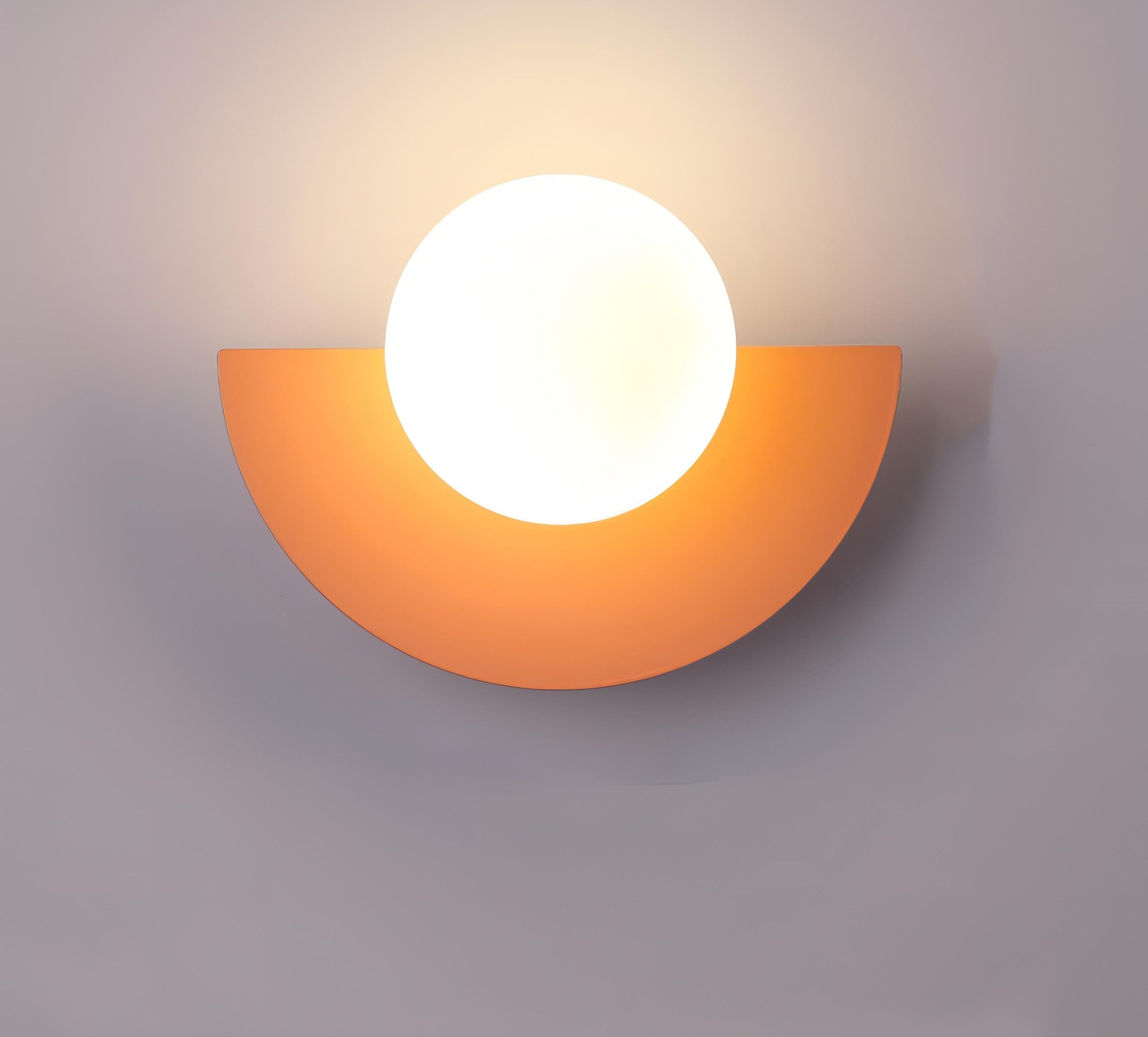 Asterra Semi Circular Wall Lamp In Six Contemporary Colors