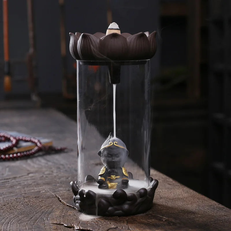 Quemador de incienso con cascada Zen Serenity para meditación