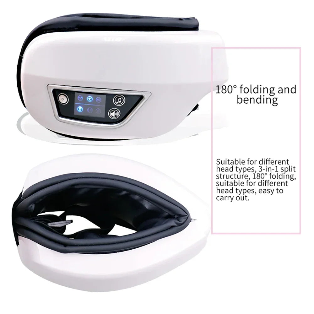 Eye Massager - 6D Airbag Compression - Bluetooth Music - 4 Modes - 1200mAh