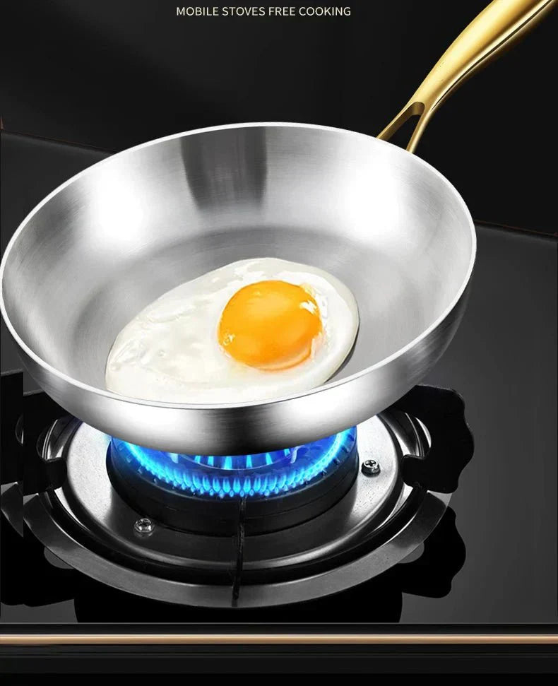 Pánev NovaChef z nerezové oceli 316 pro indukci, 7vrstvá pro rovnoměrný ohřev, 28 cm pro domácí kuchaře