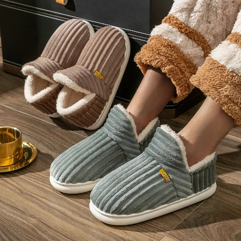 CozyMax 绒毛拖鞋 | 超暖室内防滑棉鞋