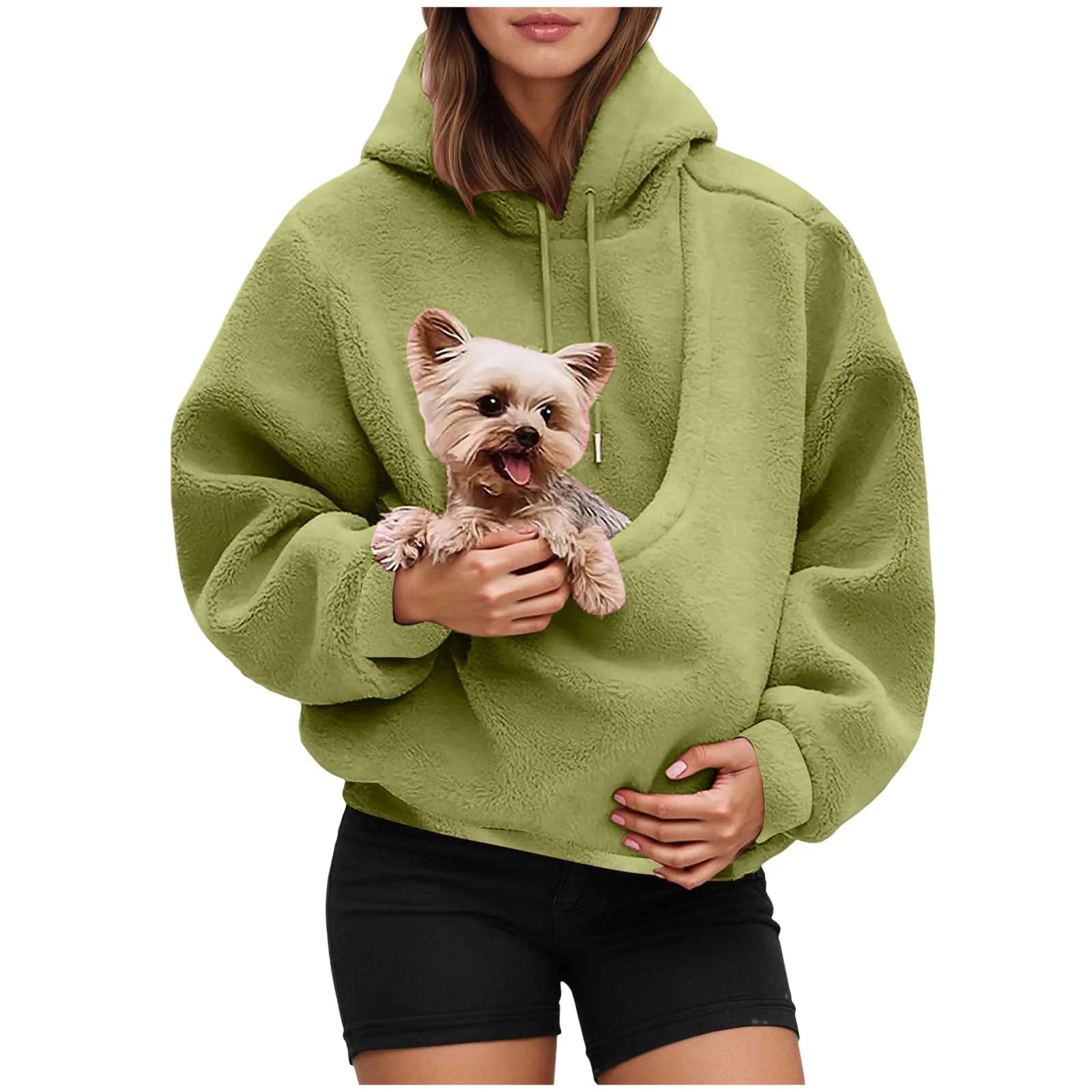 Katzenliebhaber-Hoodie mit Design und Haustiertasche