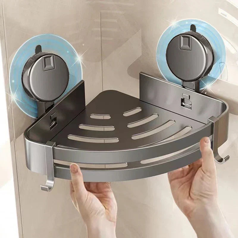 Organizzatore da Angolo per Bagno AeroSuction Senza Fori con Potere di Aspirazione