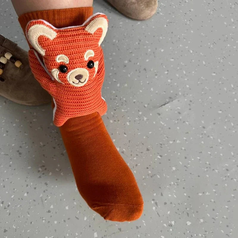 CozyNest House Socks For Home Relaxation With 3D Animal Accent And Non Slip