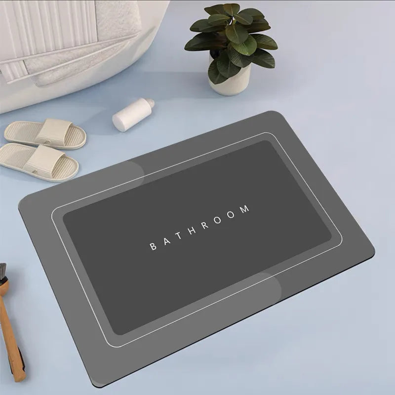 Tappetino da bagno super assorbente antiscivolo – ad asciugatura rapida e sicuro per pavimenti bagnati